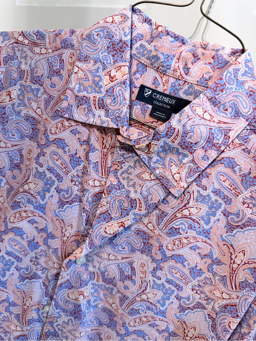 Daniel Cremieux Pink & Blue Paisley Casual Button-Down Shirt